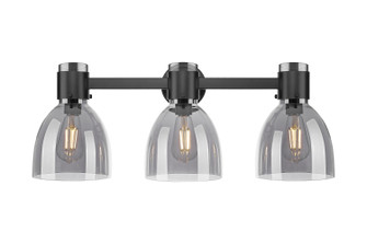 Downtown Urban Three Light Bath Vanity in Matte Black (405|464-3W-BK-G464D-7SM)