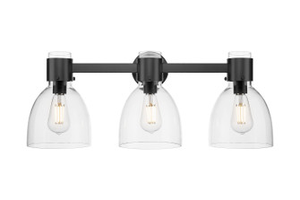 Downtown Urban Three Light Bath Vanity in Matte Black (405|464-3W-BK-G464D-7CL)