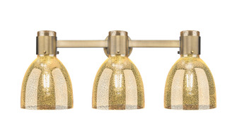 Downtown Urban Three Light Bath Vanity in Brushed Brass (405|464-3W-BB-G464D-7ME)