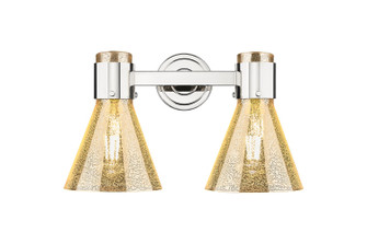 Downtown Urban Two Light Bath Vanity in Polished Nickel (405|464-2W-PN-G464C-7ME)