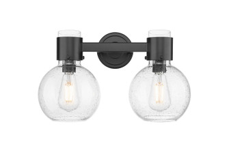 Downtown Urban Two Light Bath Vanity in Matte Black (405|464-2W-BK-G464B-7SDY)