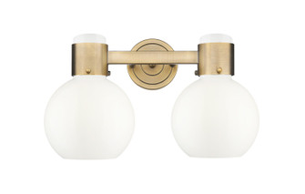 Downtown Urban Two Light Bath Vanity in Brushed Brass (405|464-2W-BB-G464B-7GW)