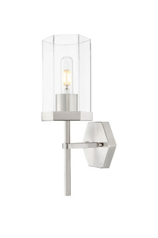 Downtown Urban One Light Wall Sconce in Satin Nickel (405|463-1W-SN-G463-8CL) Downtown Urban One Light Wall Sconce in Satin Nickel (405|463-1W-SN-G463-8CL)