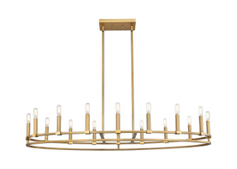 Downtown Urban 16 Light Chandelier in Brushed Brass (405|449-16CR-BB)
