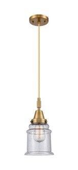 Caden One Light Mini Pendant in Brushed Brass (405|447-1P-BB-G184)