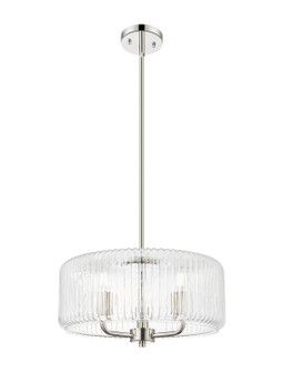 Downtown Urban Three Light Pendant in Polished Nickel (405|436-3S-PN-G436-16CL)