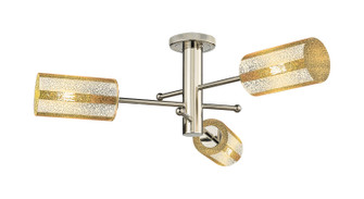 Downtown Urban Three Light Semi-Flush Mount in Polished Nickel (405|434-3F-PN-G434-7ME)