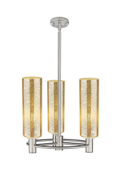 Downtown Urban Three Light Pendant in Satin Nickel (405|434-3CR-SN-G434-12ME)