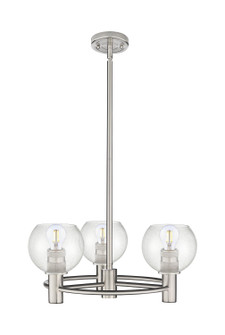Downtown Urban Three Light Pendant in Satin Nickel (405|434-3CR-SN-G124-6)
