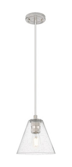 Downtown Urban One Light Pendant in Satin Nickel (405|434-1P-SN-GBC-84)