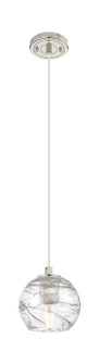 Downtown Urban One Light Pendant in Polished Nickel (405|434-1P-PN-G1213-6CL)
