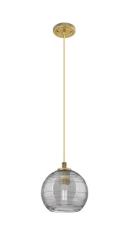 Downtown Urban One Light Pendant in Brushed Brass (405|434-1P-BB-G1213-8SM)
