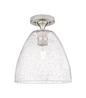 Downtown Urban One Light Flush Mount in Satin Nickel (405|434-1F-SN-GBD-94)
