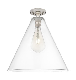 Downtown Urban One Light Flush Mount in Satin Nickel (405|434-1F-SN-GBC-162)