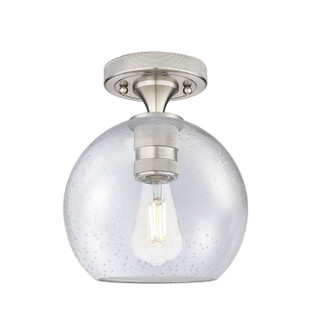 Downtown Urban One Light Flush Mount in Satin Nickel (405|434-1F-SN-G124-8)