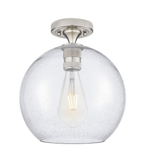 Downtown Urban One Light Flush Mount in Satin Nickel (405|434-1F-SN-G124-10)