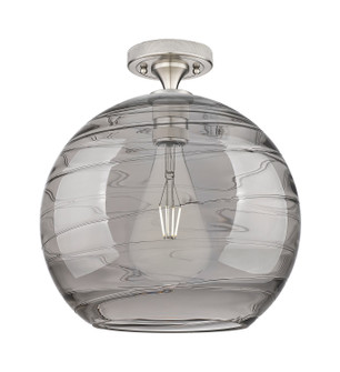 Downtown Urban One Light Flush Mount in Satin Nickel (405|434-1F-SN-G1213-12SM)
