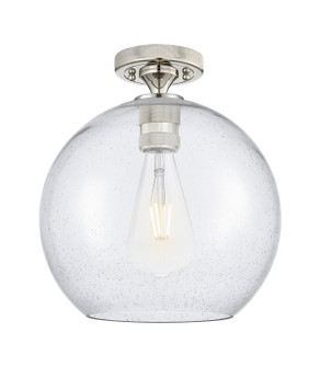 Downtown Urban One Light Flush Mount in Polished Nickel (405|434-1F-PN-G124-10)