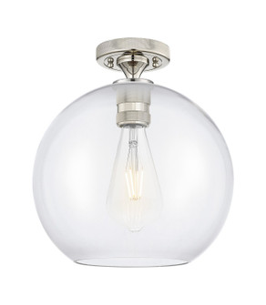 Downtown Urban One Light Flush Mount in Polished Nickel (405|434-1F-PN-G122-10)