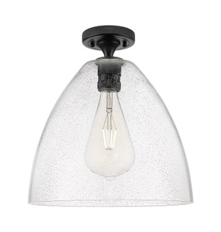 Downtown Urban One Light Flush Mount in Matte Black (405|434-1F-BK-GBD-124)