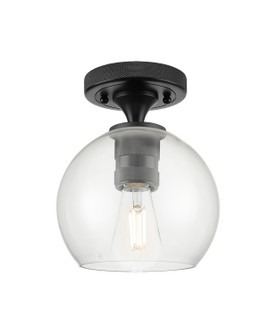 Downtown Urban One Light Flush Mount in Matte Black (405|434-1F-BK-G122-6)