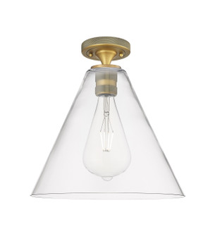 Downtown Urban One Light Flush Mount in Brushed Brass (405|434-1F-BB-GBC-122)
