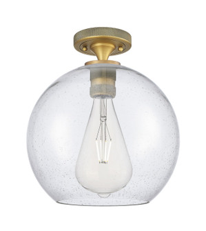 Downtown Urban One Light Flush Mount in Brushed Brass (405|434-1F-BB-G124-12)
