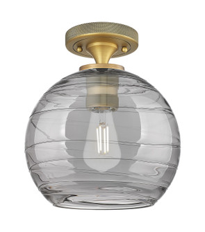 Downtown Urban One Light Flush Mount in Brushed Brass (405|434-1F-BB-G1213-8SM)