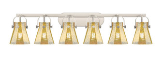 Downtown Urban Six Light Bath Vanity in Satin Nickel (405|423-6W-SN-G411-6ME)