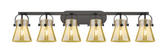 Downtown Urban Six Light Bath Vanity in Matte Black (405|423-6W-BK-G411-6ME)