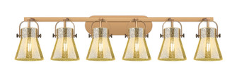 Downtown Urban Six Light Bath Vanity in Brushed Brass (405|423-6W-BB-G411-6ME)