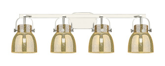 Downtown Urban Four Light Bath Vanity in Polished Nickel (405|423-4W-PN-G412-6ME)