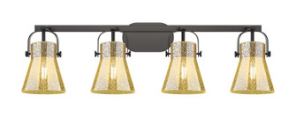 Downtown Urban Four Light Bath Vanity in Matte Black (405|423-4W-BK-G411-6ME)