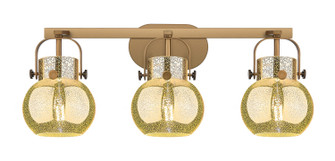 Downtown Urban Three Light Bath Vanity in Brushed Brass (405|423-3W-BB-G410-6ME)