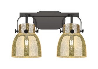 Downtown Urban Two Light Bath Vanity in Matte Black (405|423-2W-BK-G412-6ME)