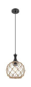 Ballston One Light Pendant in Matte Black (405|415-1P-BK-G122-10RB)