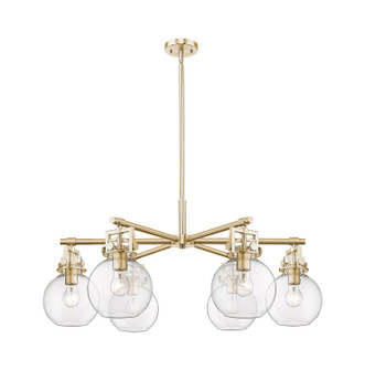 Downtown Urban Six Light Chandelier in Champagne Bronze (405|411-6CR-CB-G410-7CL)