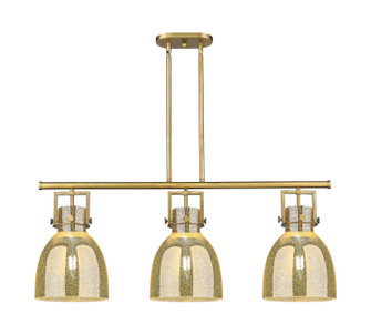 Downtown Urban Three Light Island Pendant in Brushed Brass (405|411-3I-BB-G412-10ME)