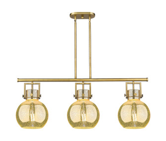 Downtown Urban Three Light Island Pendant in Brushed Brass (405|411-3I-BB-G410-10ME)