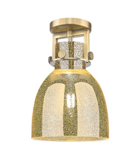 Downtown Urban One Light Semi-Flush Mount in Brushed Brass (405|411-1F-BB-G412-8ME)