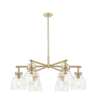 Downtown Urban Six Light Chandelier in Champagne Bronze (405|410-6CR-CB-G412-7SDY)