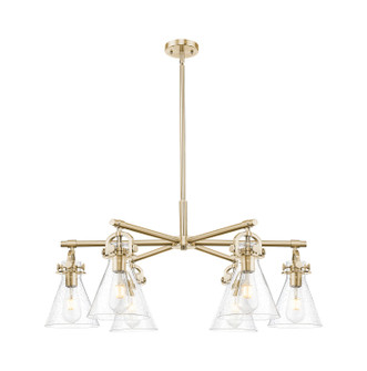 Downtown Urban Six Light Chandelier in Champagne Bronze (405|410-6CR-CB-G411-7SDY)
