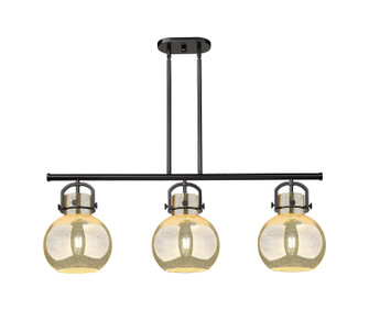 Downtown Urban Three Light Island Pendant in Matte Black (405|410-3I-BK-G410-10ME)