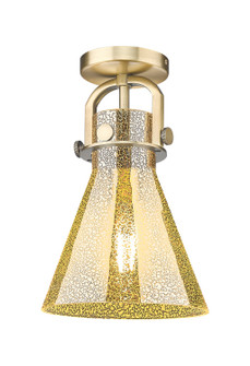 Downtown Urban One Light Semi-Flush Mount in Brushed Brass (405|410-1F-BB-G411-8ME)