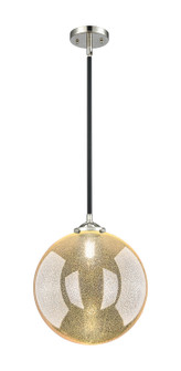 Nouveau One Light Mini Pendant in Black Polished Nickel (405|284-1S-BPN-G208-12)
