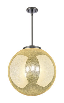 Essex Three Light Pendant in Matte Black (405|221-3S-BK-G208-18)