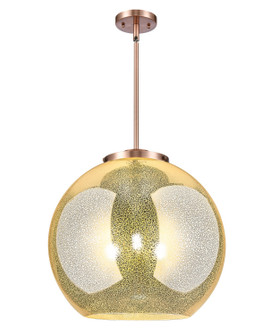 Essex Three Light Pendant in Antique Copper (405|221-3S-AC-G128-18)