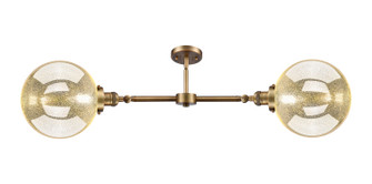 Franklin Restoration Two Light Island Pendant in Brushed Brass (405|209-BB-G208-10)