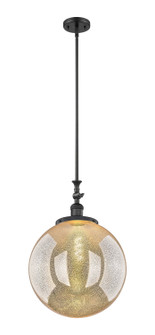 Franklin Restoration One Light Mini Pendant in Matte Black (405|206-BK-G208-16)
