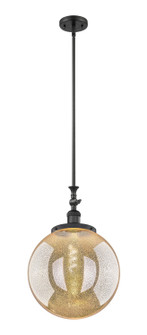 Franklin Restoration One Light Mini Pendant in Matte Black (405|206-BK-G208-14)
